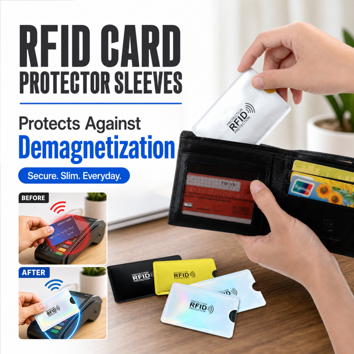 RFID Card Protector Sleeves Set(2 PCS)