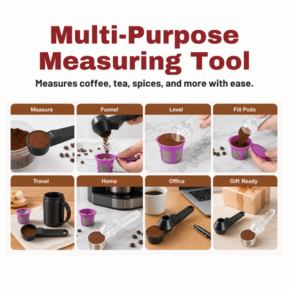 2-in-1 Reusable K-Cup Coffee Scoop & Funnel