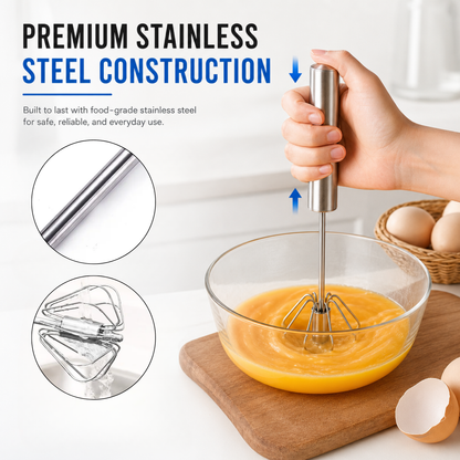 Stainless Steel semi-Automatic Egg Beater