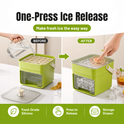 Upgraded Ice Cube Maker with Storage Drawer (25 Cubes)