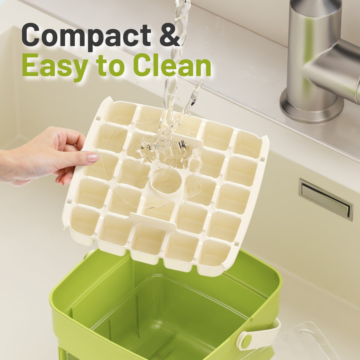 Upgraded Ice Cube Maker with Storage Drawer (25 Cubes)