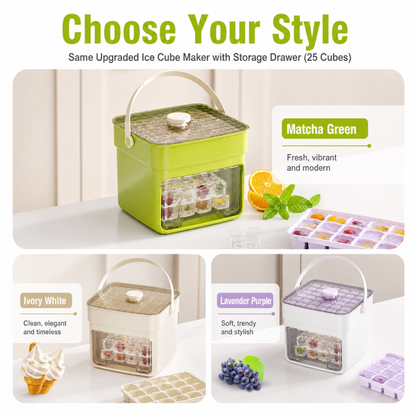 Upgraded Ice Cube Maker with Storage Drawer (25 Cubes)