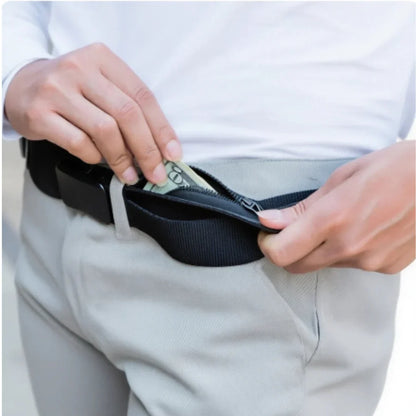Security Money Belt with Hidden Money Pocket