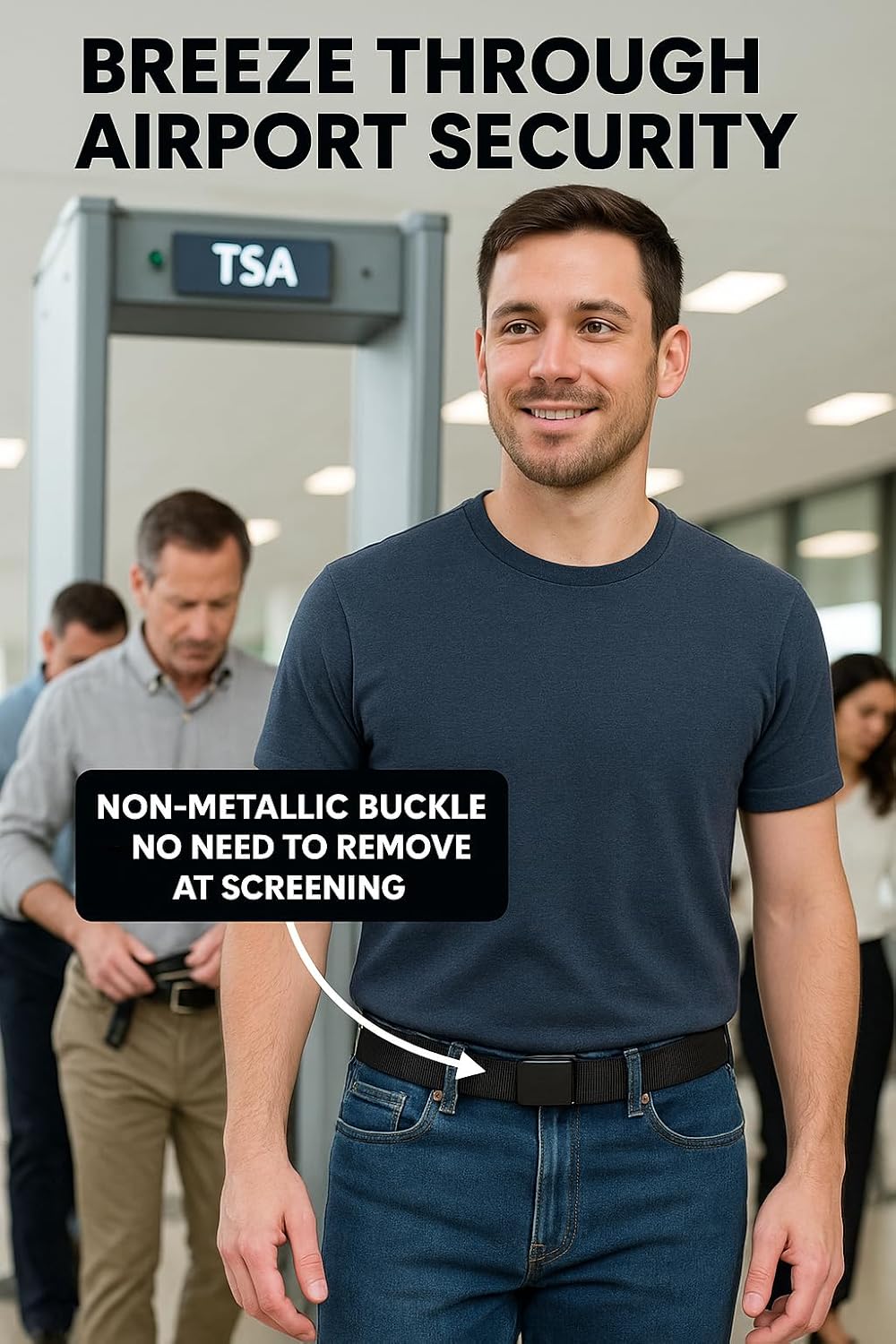 Security Money Belt with Hidden Money Pocket