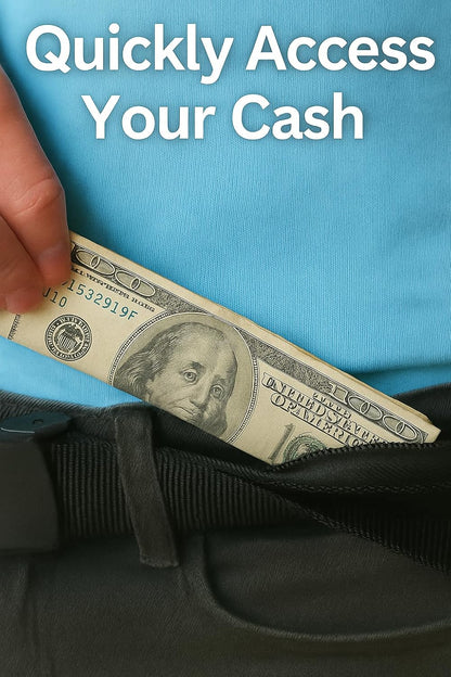 Security Money Belt with Hidden Money Pocket