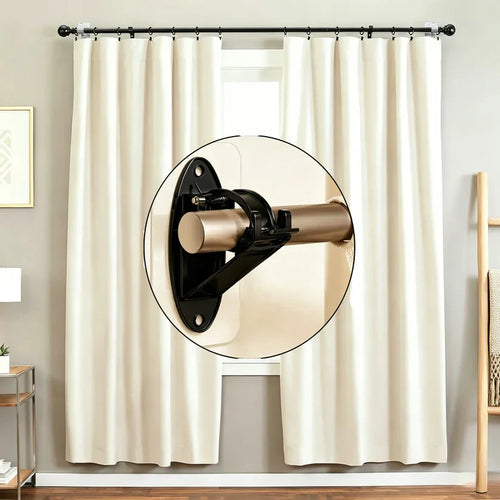 No Drill Needed Curtain Rod Holders
