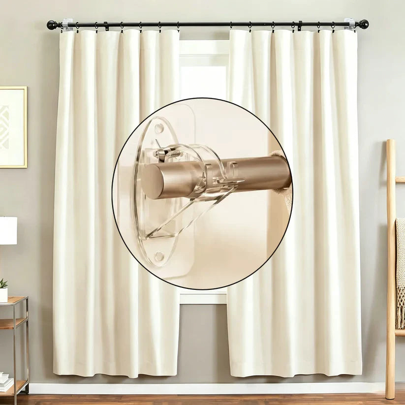 No Drill Needed Curtain Rod Holders