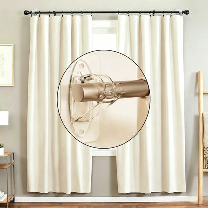 No Drill Needed Curtain Rod Holders