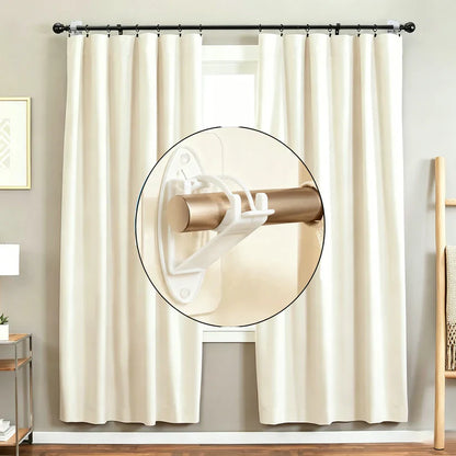 No Drill Needed Curtain Rod Holders