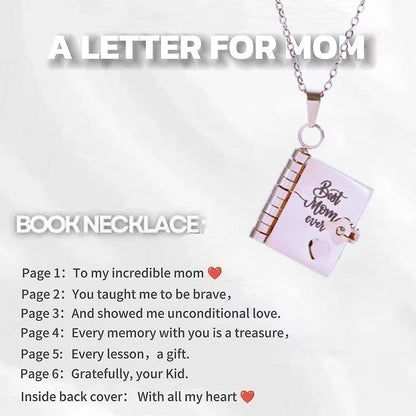 Mom Book Necklace for Women