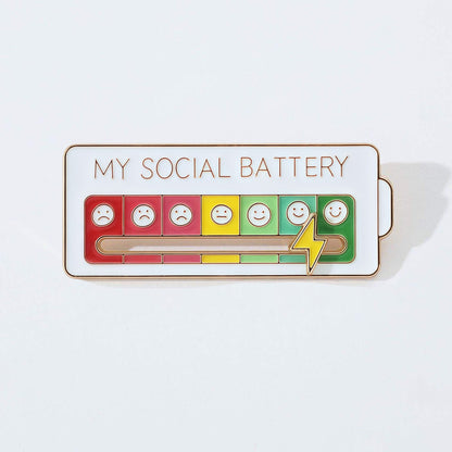 Social Battery Slider Pin