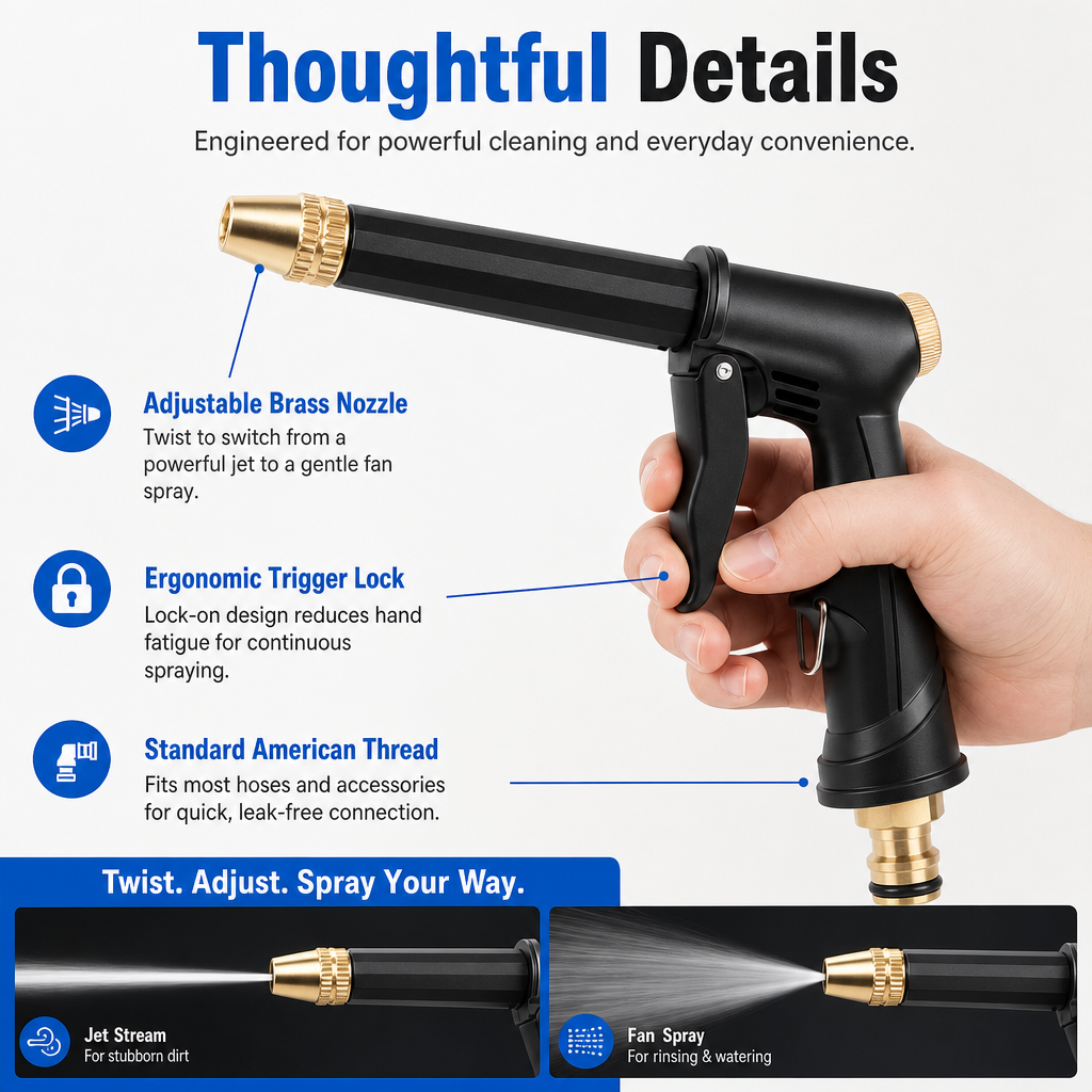 Portable High Pressure Water Sprayer Gun