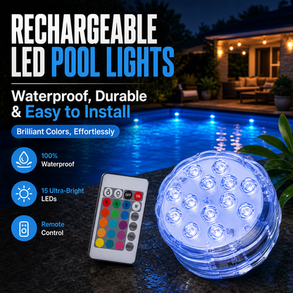 Rechargeable LED Pool lights