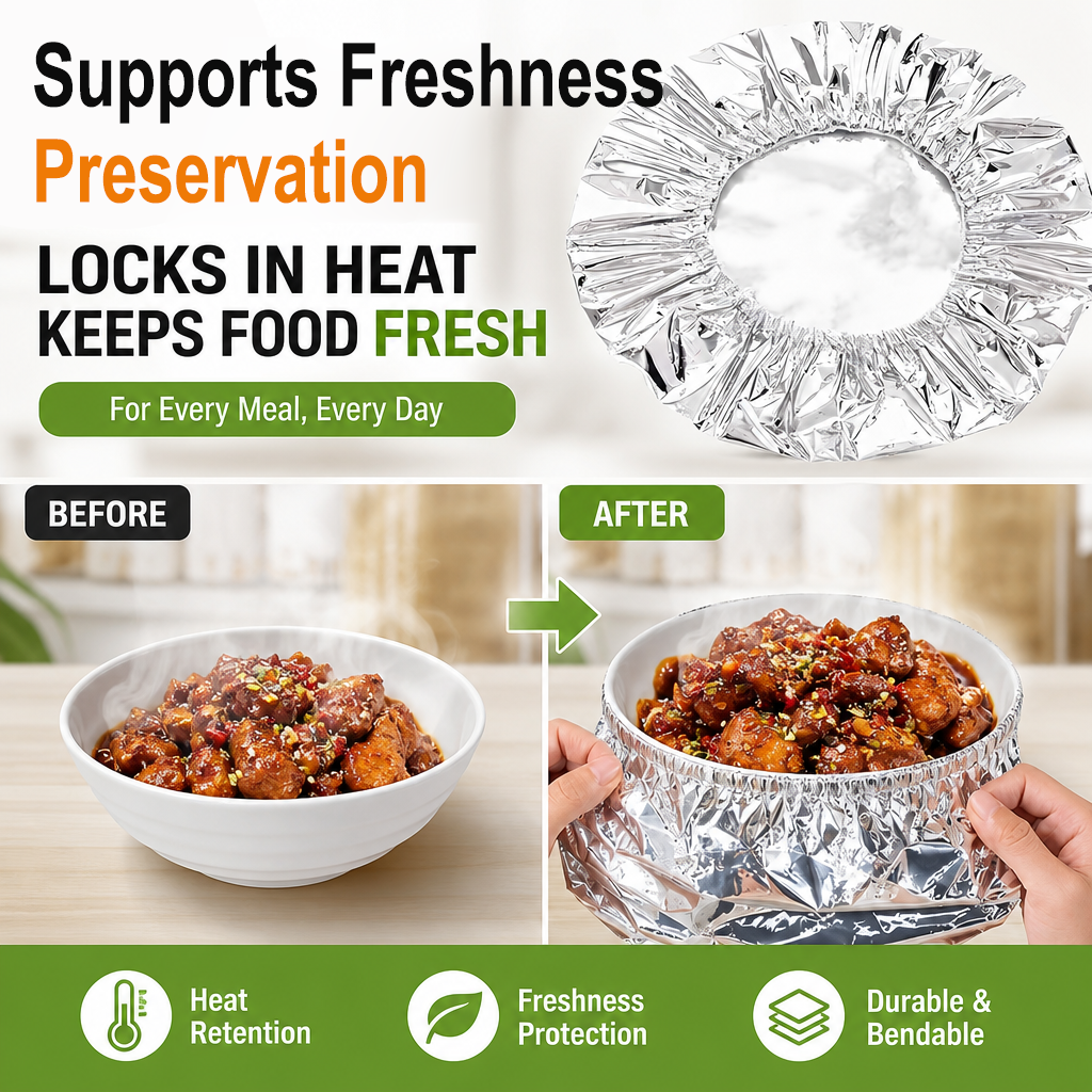 Reusable Aluminum Foil Food Covers (20 PCS)
