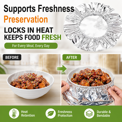 Reusable Aluminum Foil Food Covers (20 PCS)