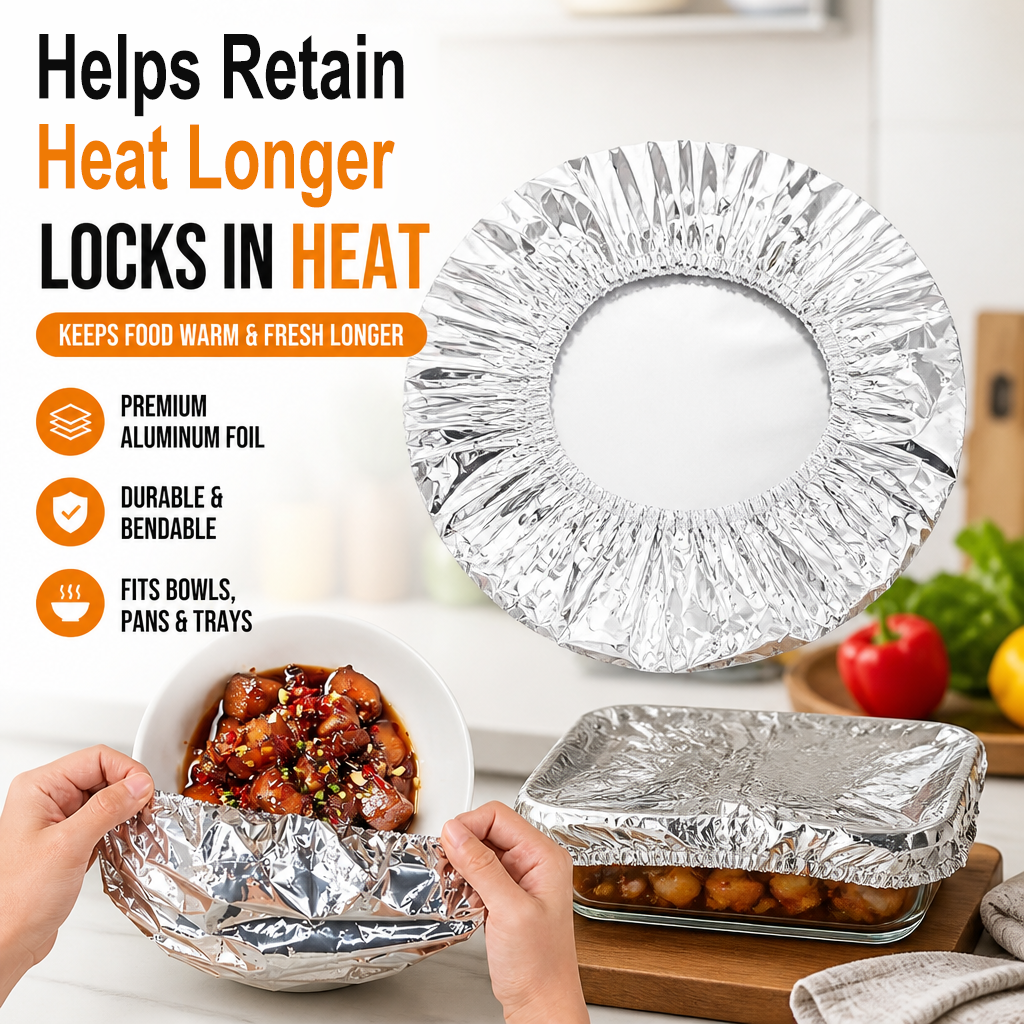 Reusable Aluminum Foil Food Covers (20 PCS)