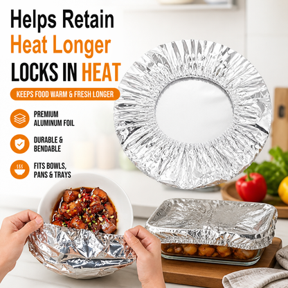 Reusable Aluminum Foil Food Covers (20 PCS)