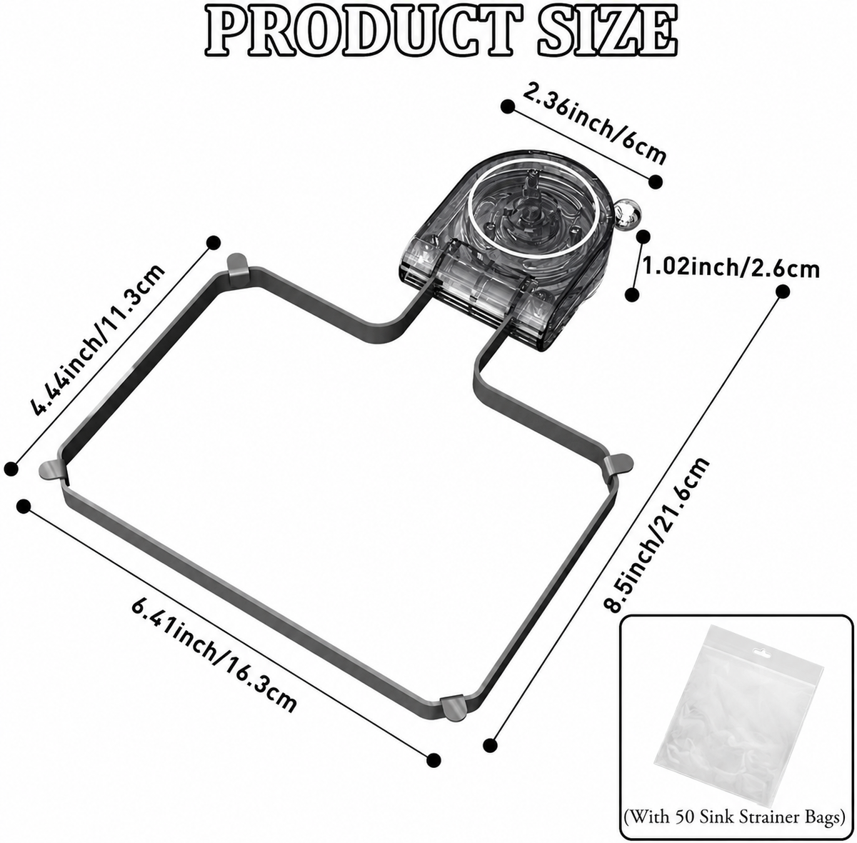 Kitchen Sink Strainer with Filter Mesh Bag