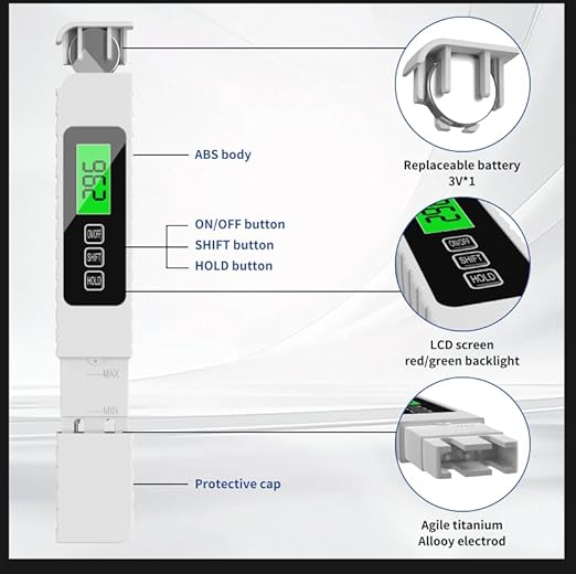 4-in-1 TDS Meter Digital Water Tester