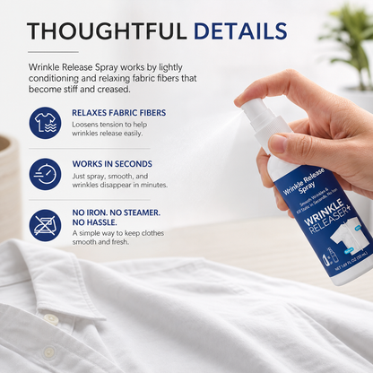 Wrinkle Release Spray | Smooth Wrinkles & Kill Static in Seconds, No Iron