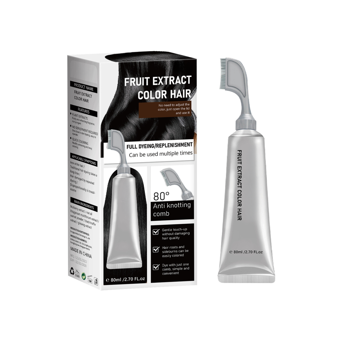 Hair Dye Comb for Gray Coverage
