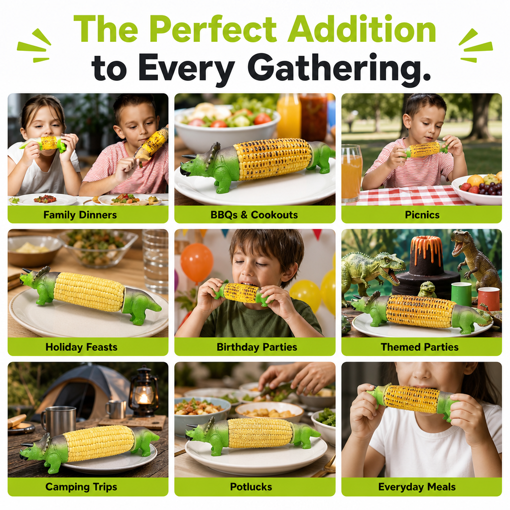 Dinosaur Corn Cob Holders