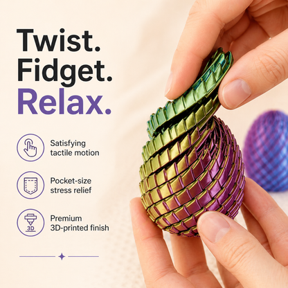 3D Print Dragon Egg Twisty Fidget Toy