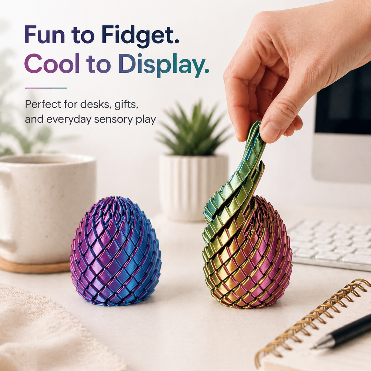 3D Print Dragon Egg Twisty Fidget Toy