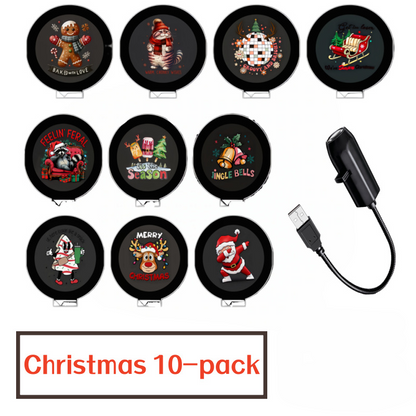 360° Galaxy Projection Light USB Star Night Light Charging Lighting With 10 Film Discs