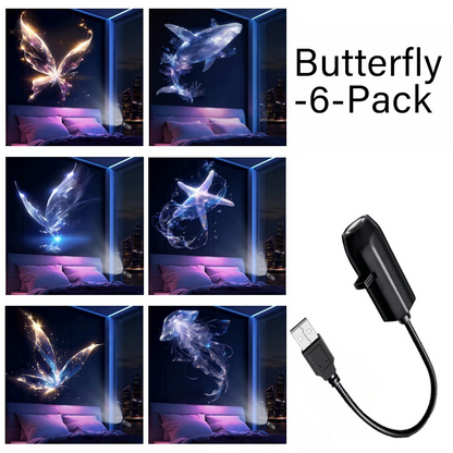 360° Galaxy Projection Light USB Star Night Light Charging Lighting With 10 Film Discs